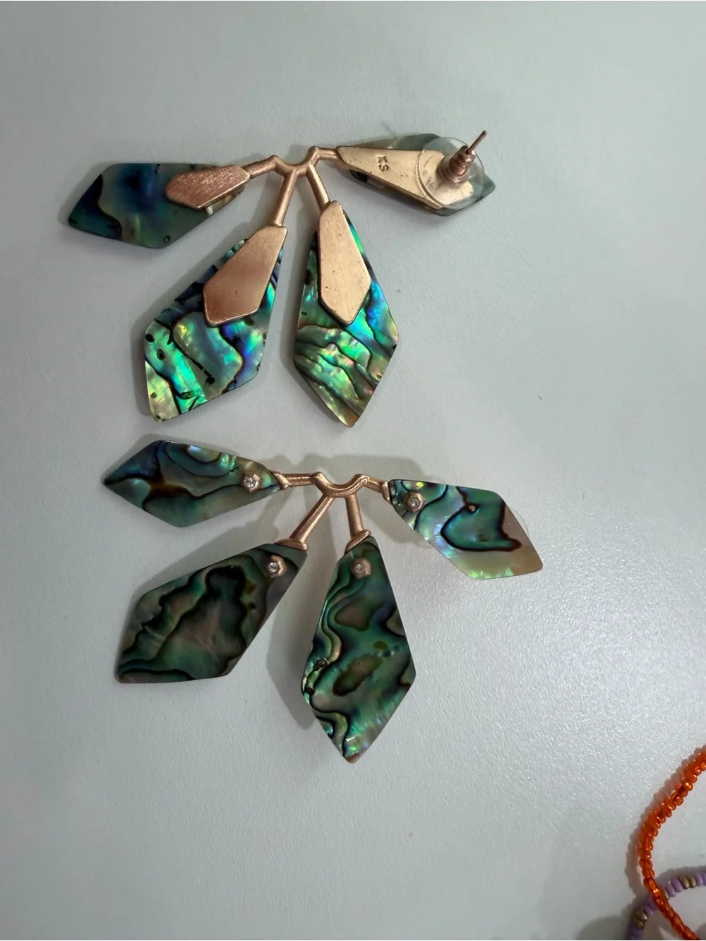 Kendra Scott Iridescent Abalone Multi-Drop Earrings with Gold Accents